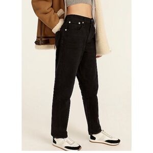 J. Crew High-Rise Straight Black Jeans